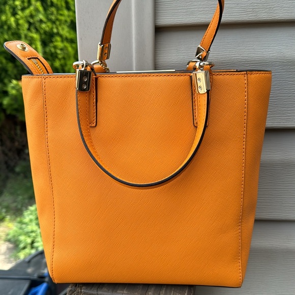 Coach Madison Saffiano Leather North/South Tote Handbag - Picture 3 of 12